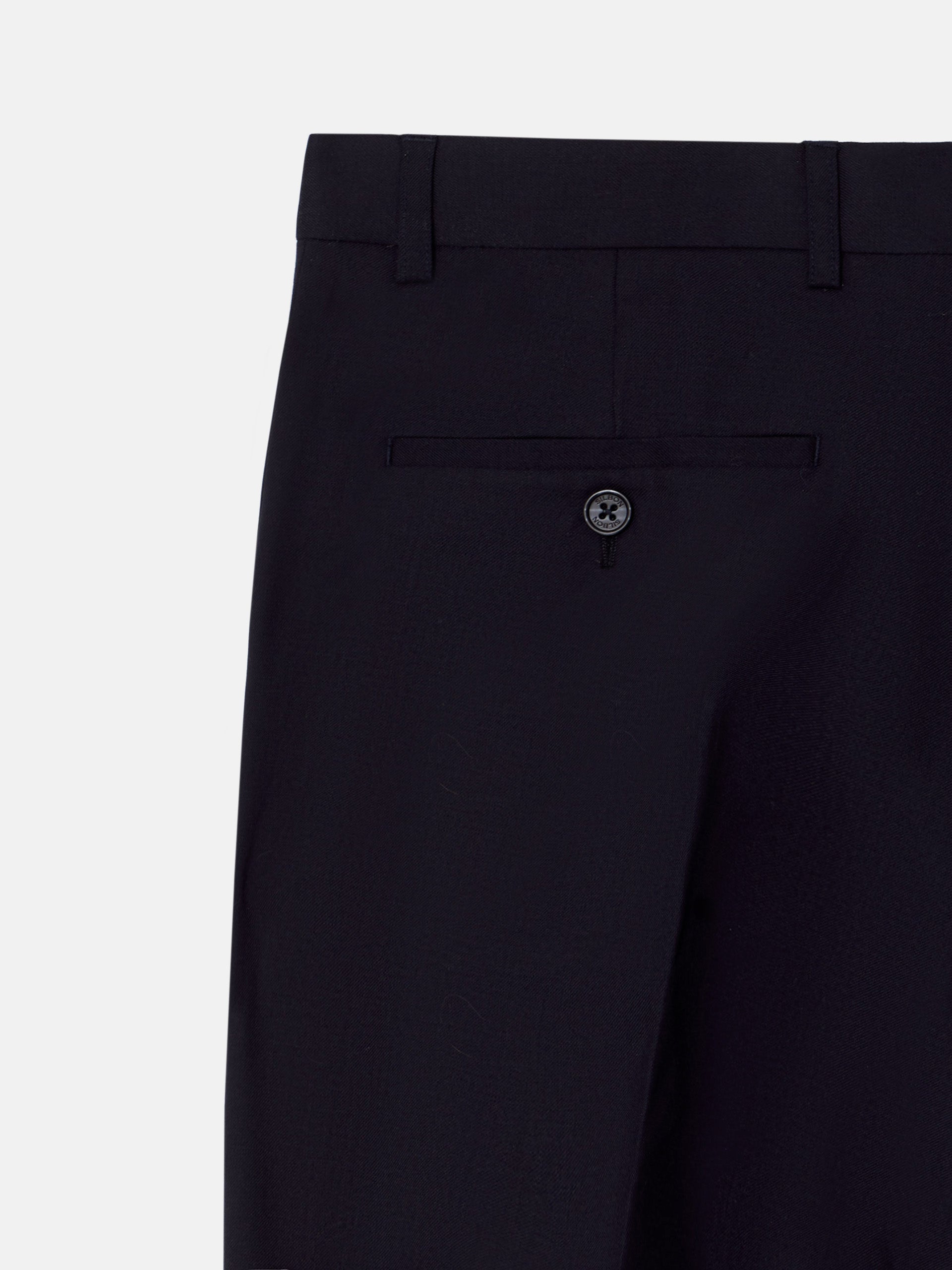Natural stretch dark navy suit trousers