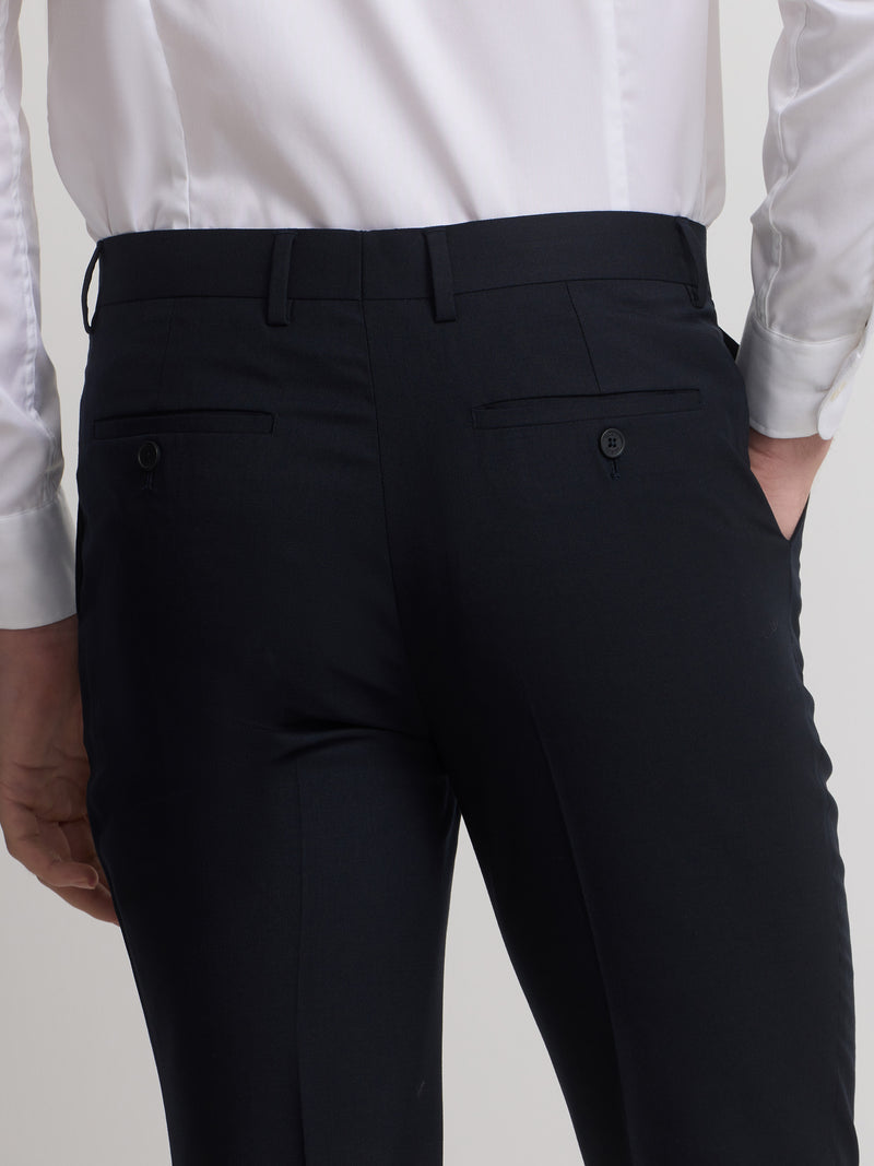 Pantalon traje natural stretch dark navy
