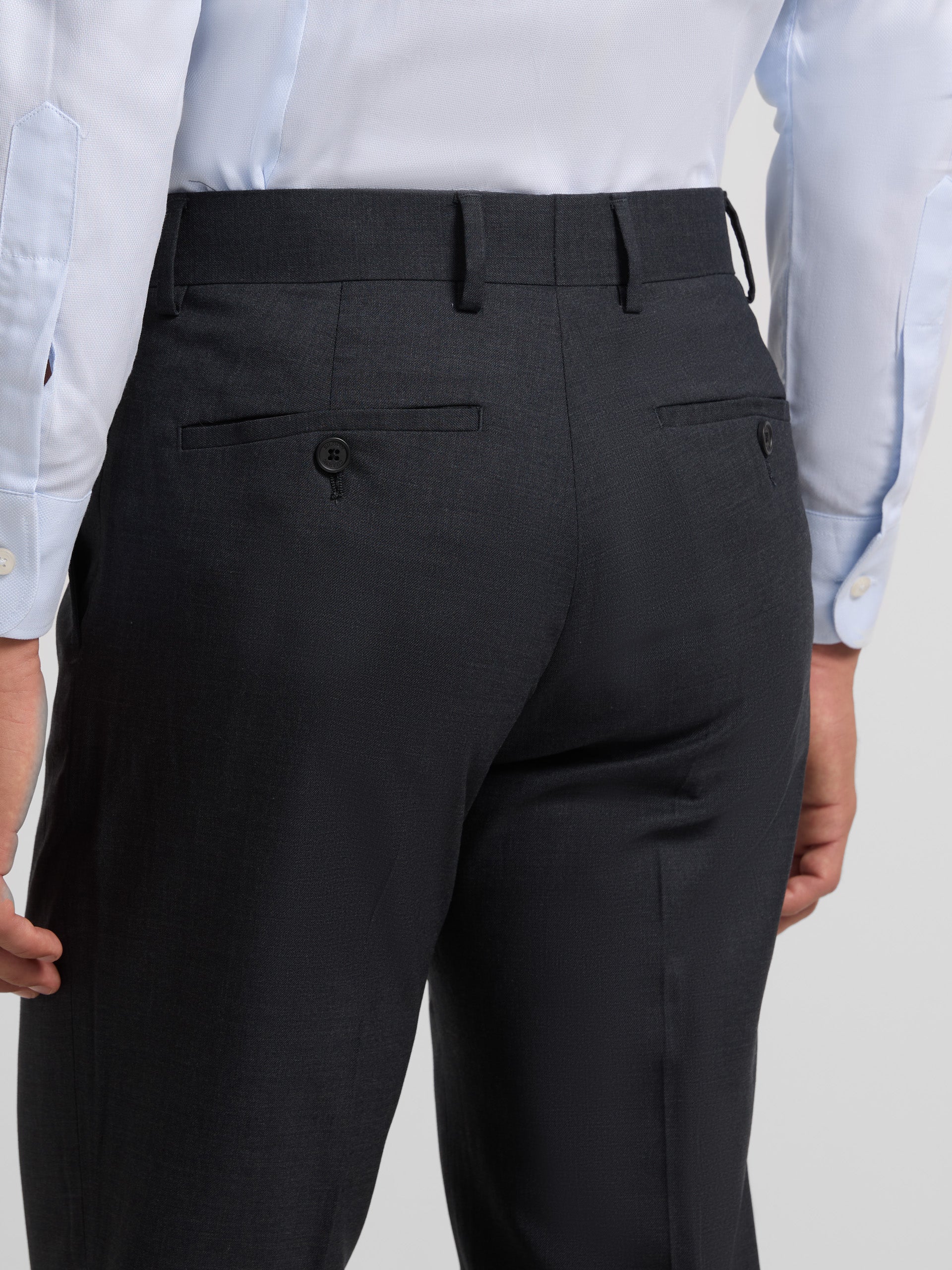 Calças de fato natural stretch cinzentas