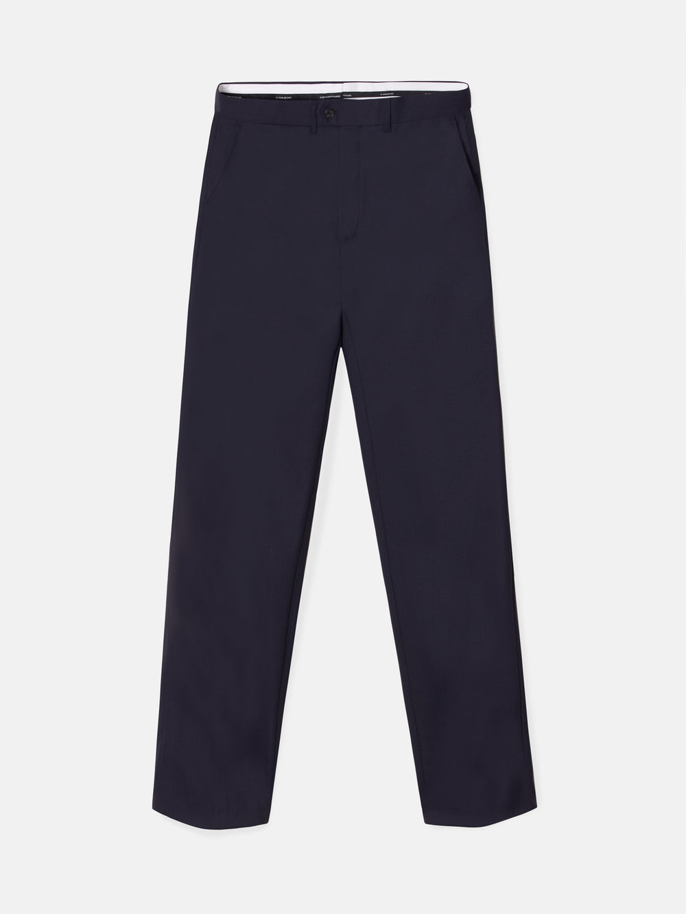 Navy blue structured suit trousers