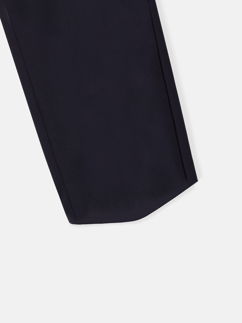 Pantalon de costume structuré bleu marine
