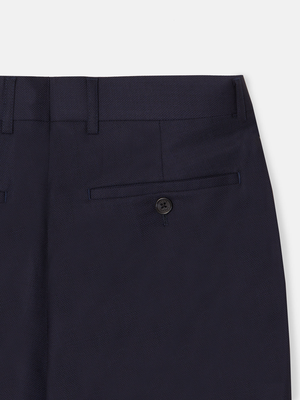 Navy blue structured suit trousers