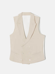 Chaleco chaque clasico gris perla