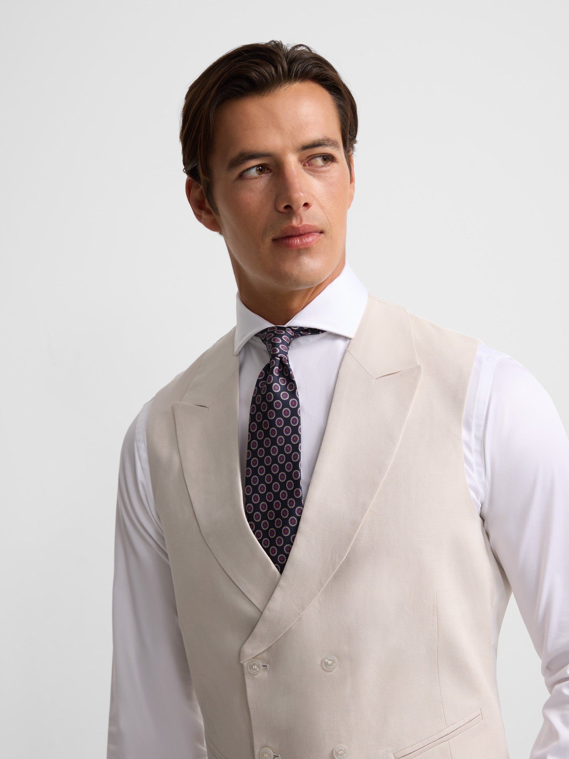 Chaleco chaque clasico gris perla