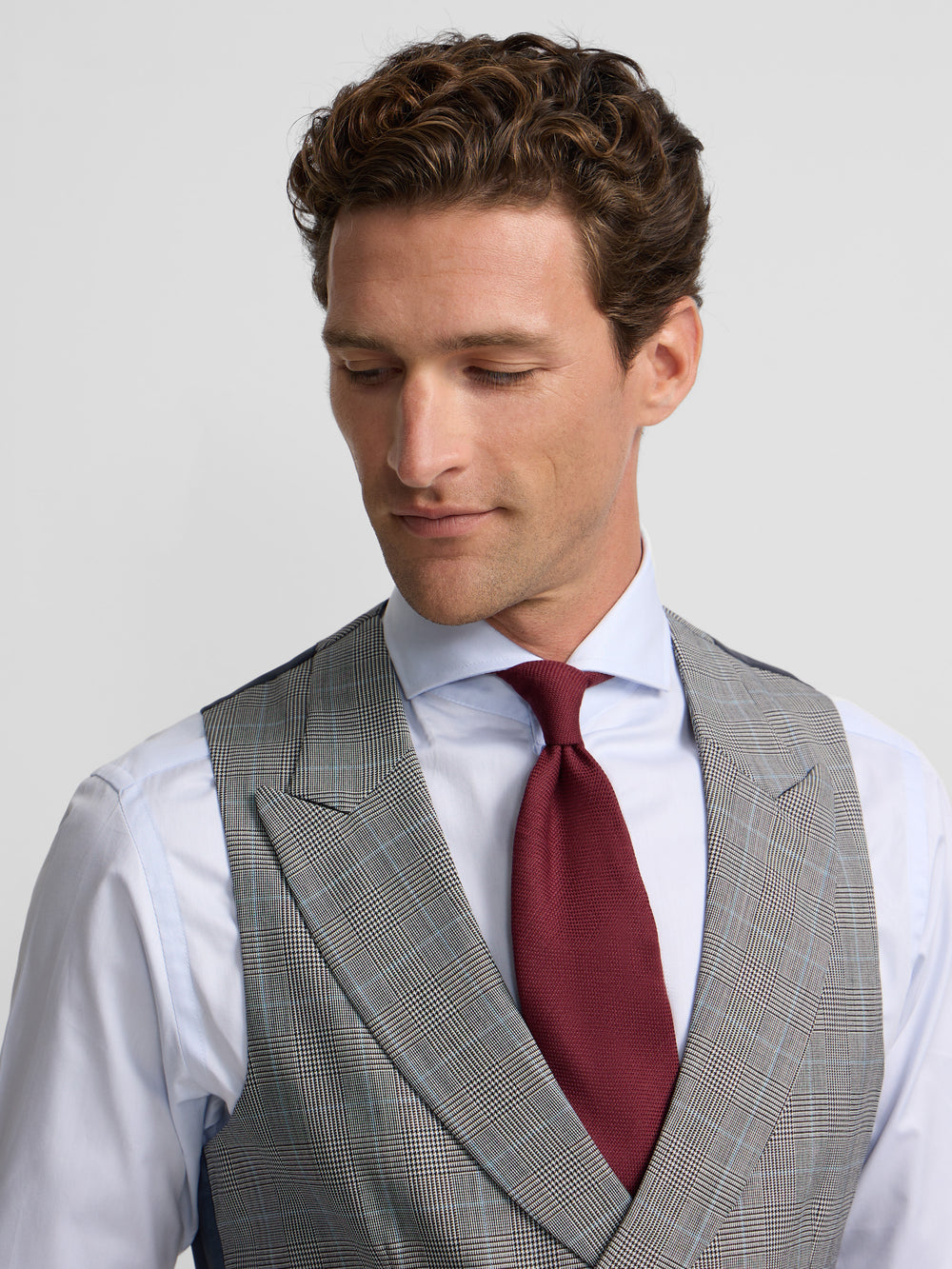 Chaleco chaque tailoring principe de gales gris