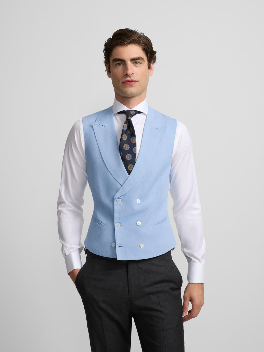 Chaleco chaque cuello clasico azafata