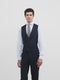 Gilet habillé stretch col rond bleu clair