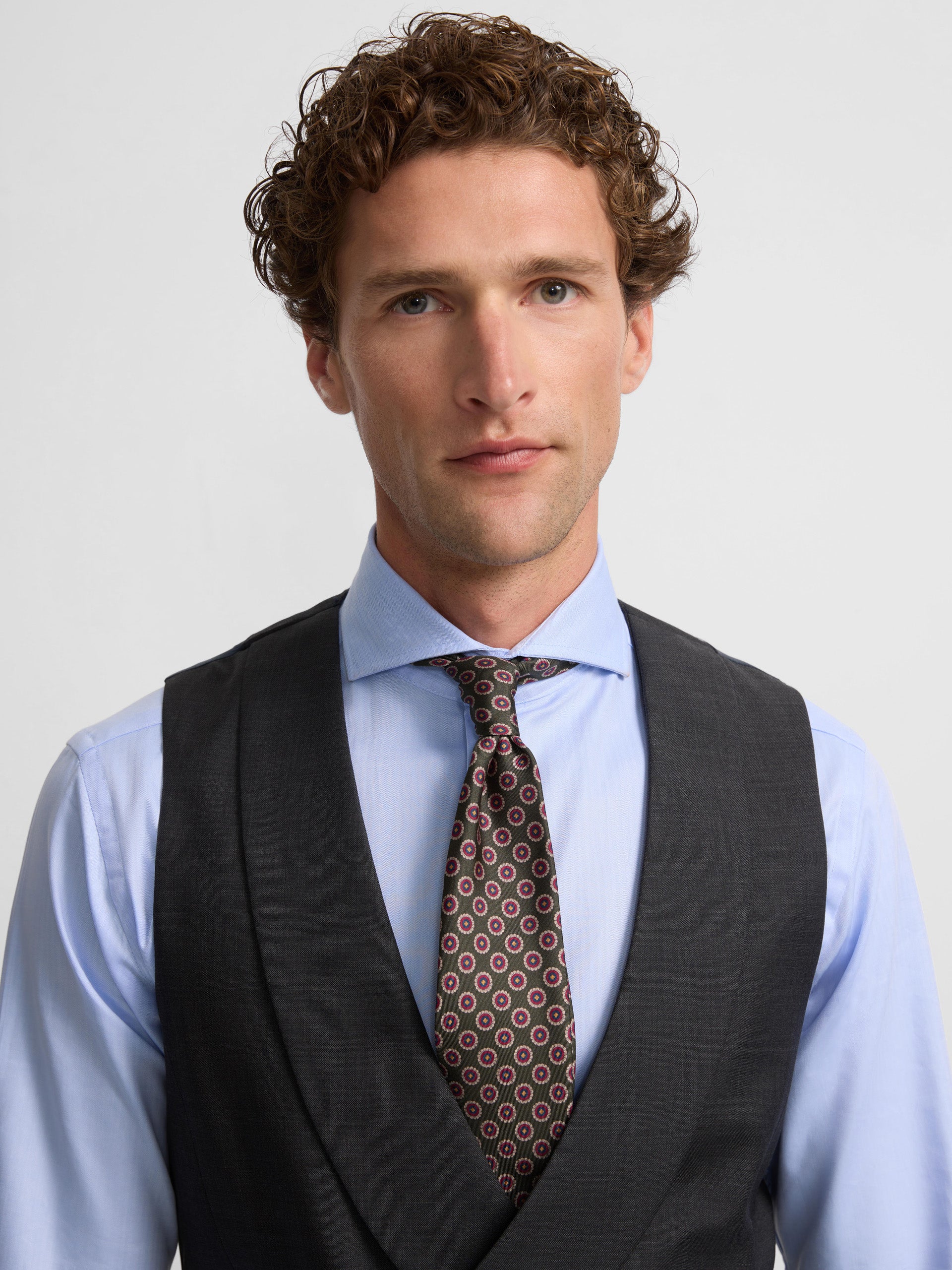 Colete de vestir stretch gola redonda cinzento