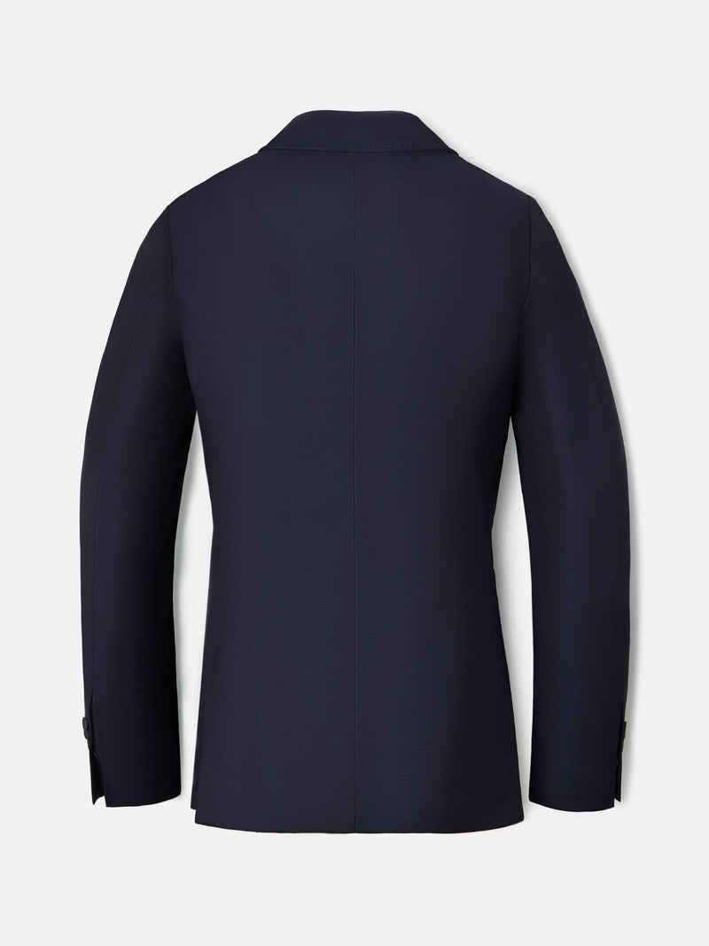 Veste croisée stretch bleu marine