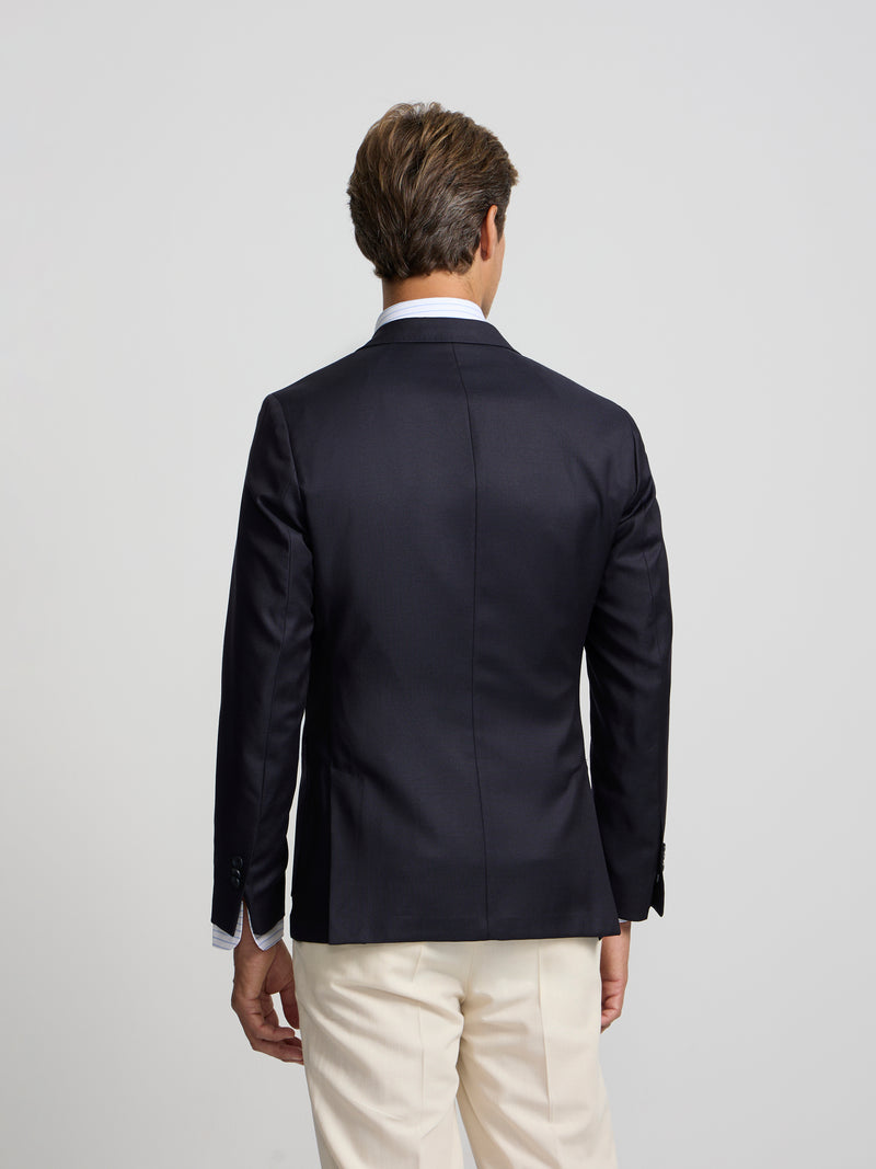 Veste croisée stretch bleu marine