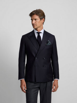 Veste croisée stretch bleu marine