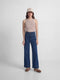Pantalon en denim évasé avec poches