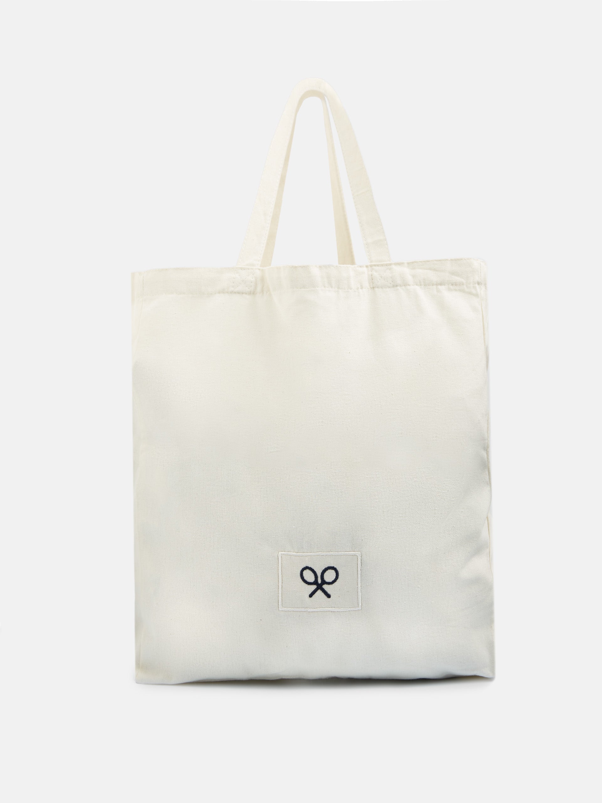 Saco de compras com patch de raquetes