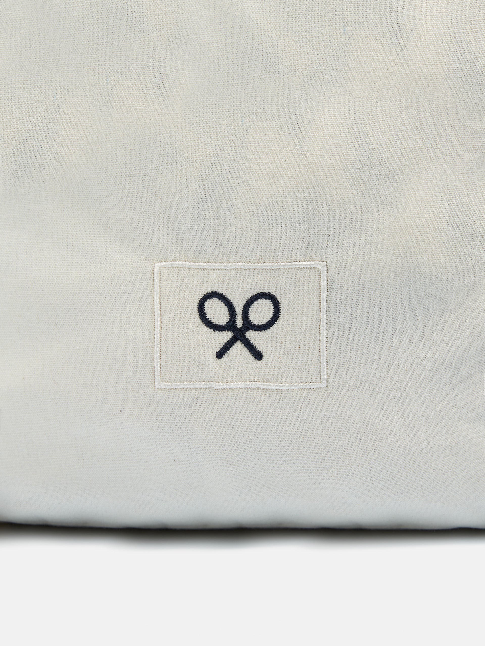 Saco de compras com patch de raquetes