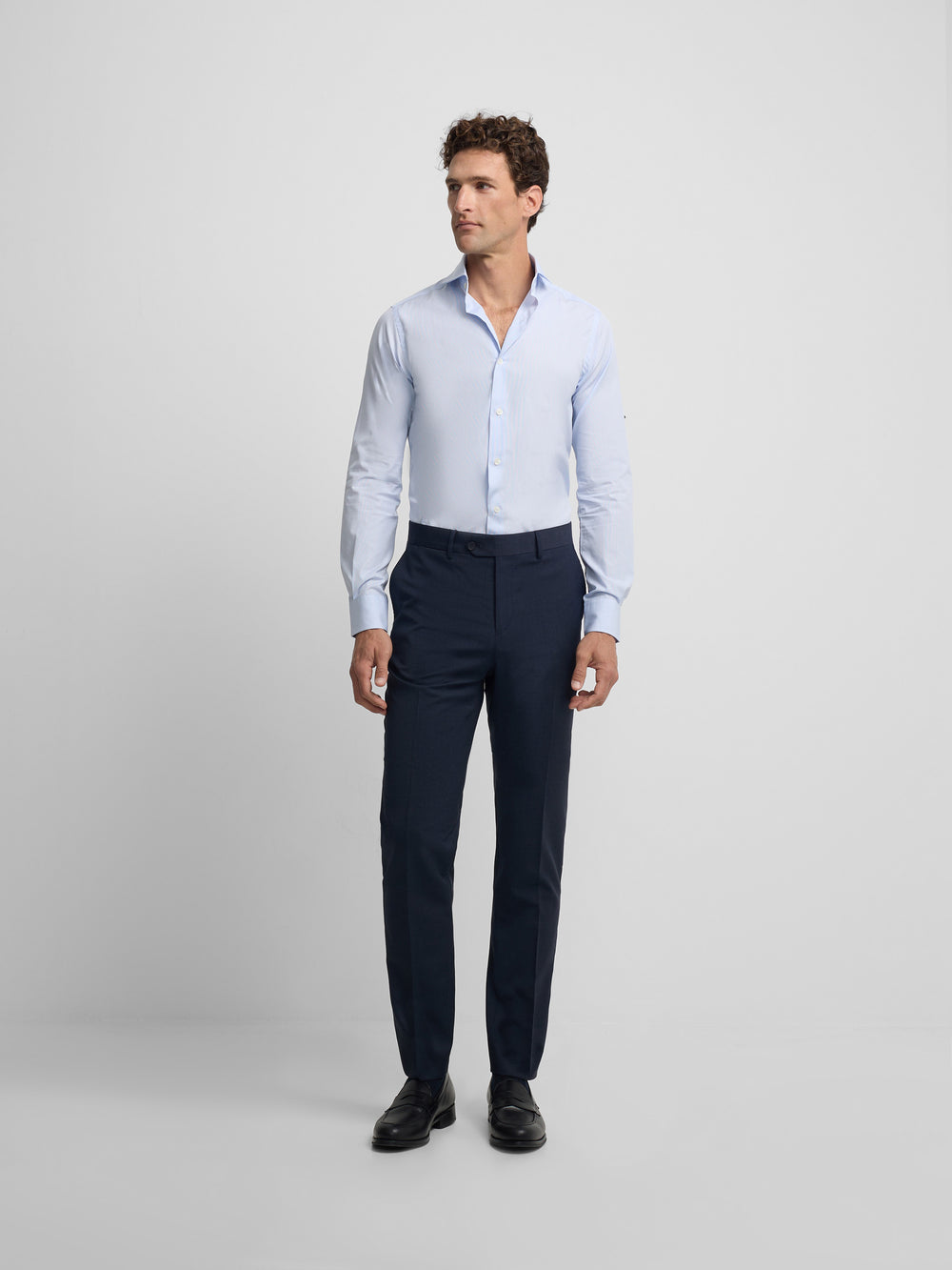 Pantalon de costume classique bleu moyen