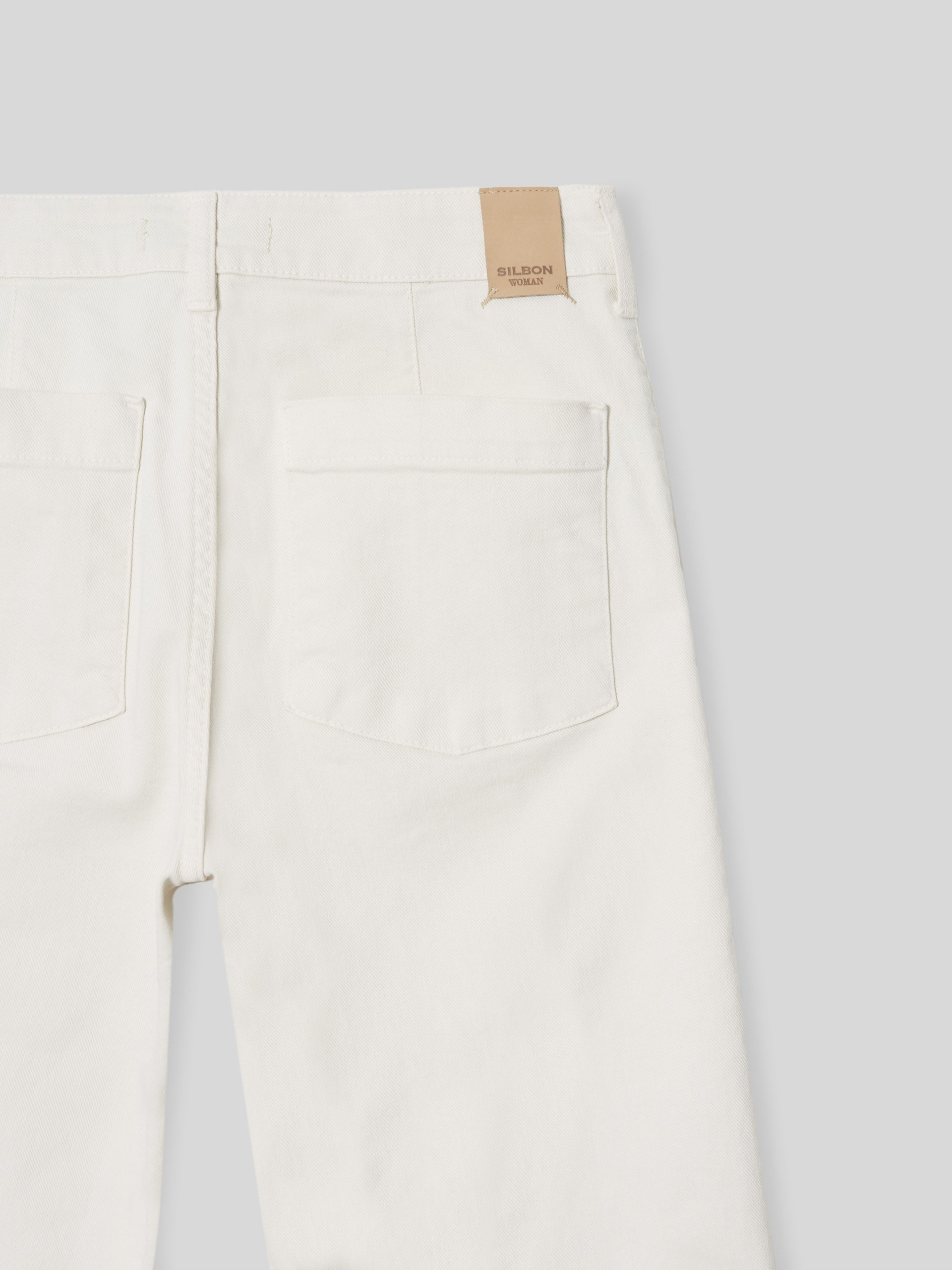 Pantalon woman culotte bolsillos crudo