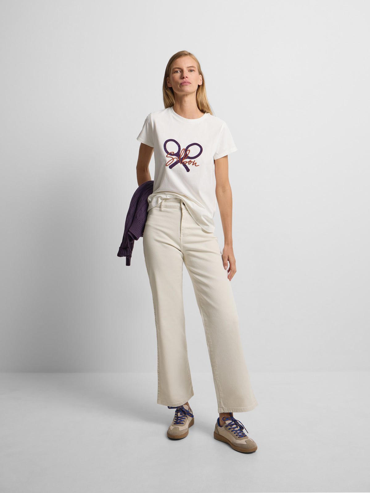 Women's culotte trousers with pockets in raw color