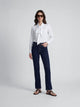 Calças de mulher boot cut azul-marinho