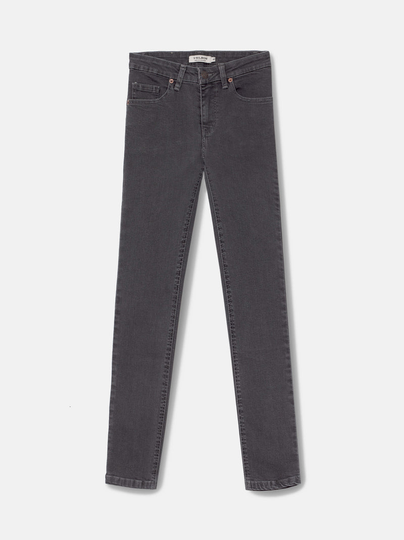 Calças slim fit cinzentas para mulher