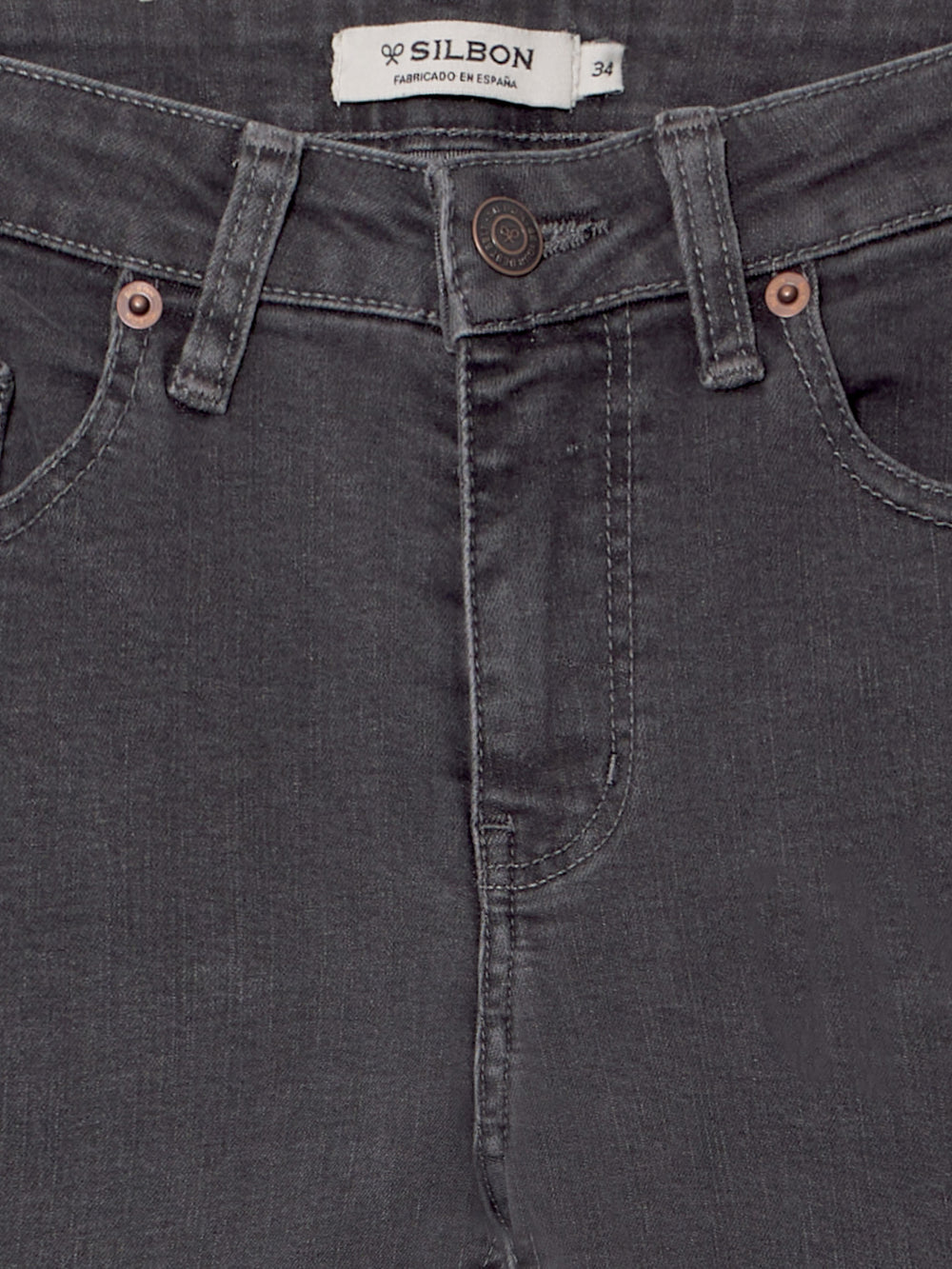 Pantalon femme slim fit gris