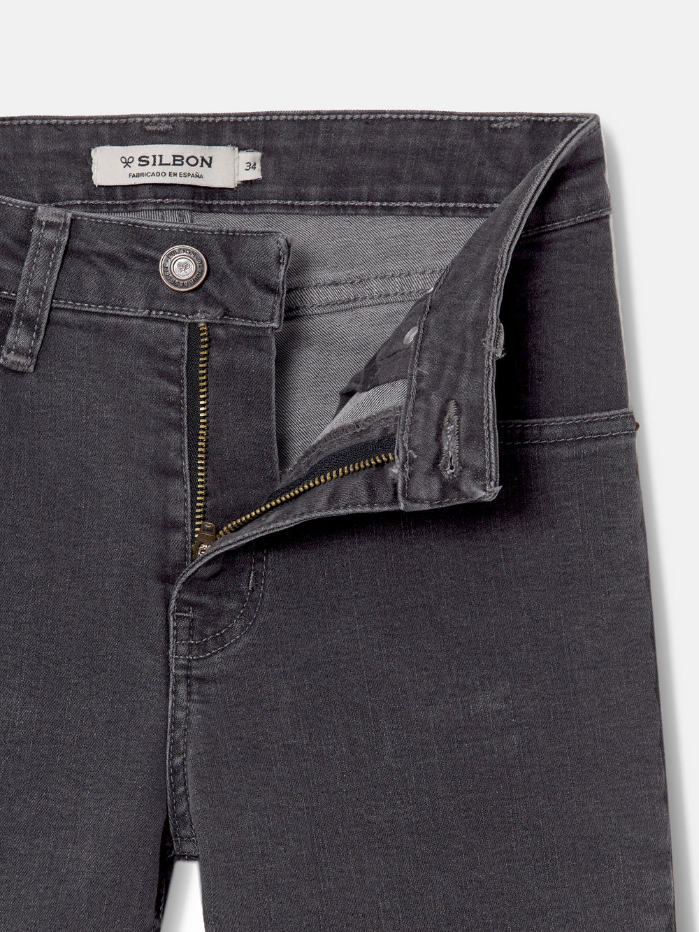 Pantalon femme slim fit gris