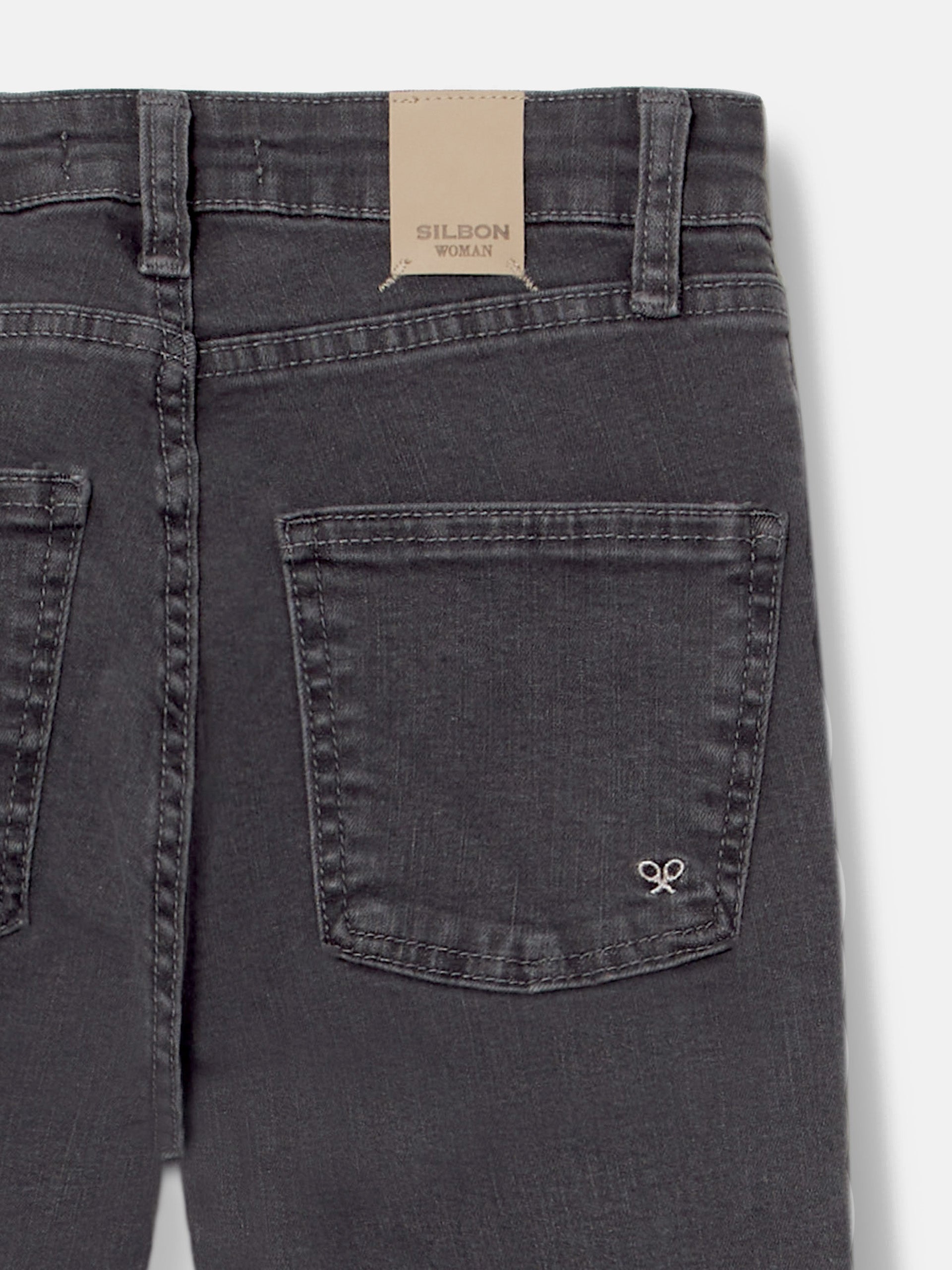 Pantalon femme slim fit gris