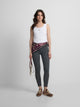 Pantalon femme slim fit gris
