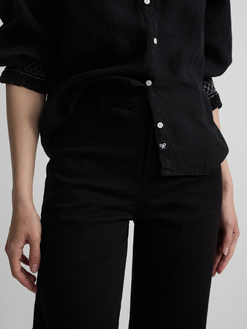 Black culotte trousers