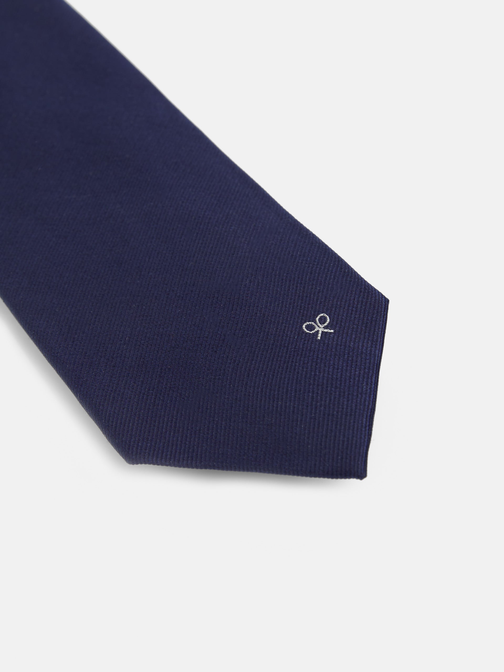 Gravata Silbon lisa azul-marinho