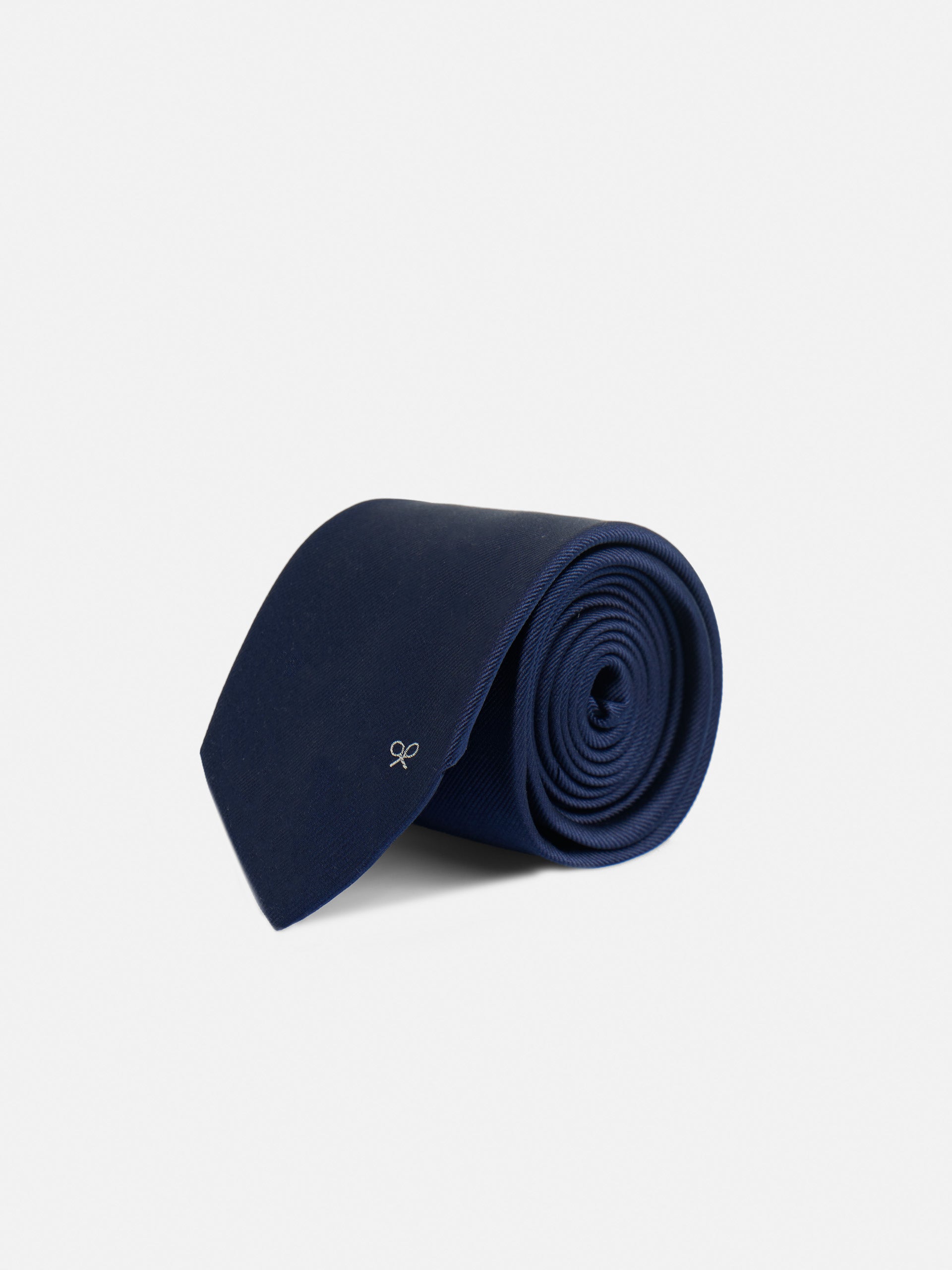 Gravata Silbon lisa azul-marinho