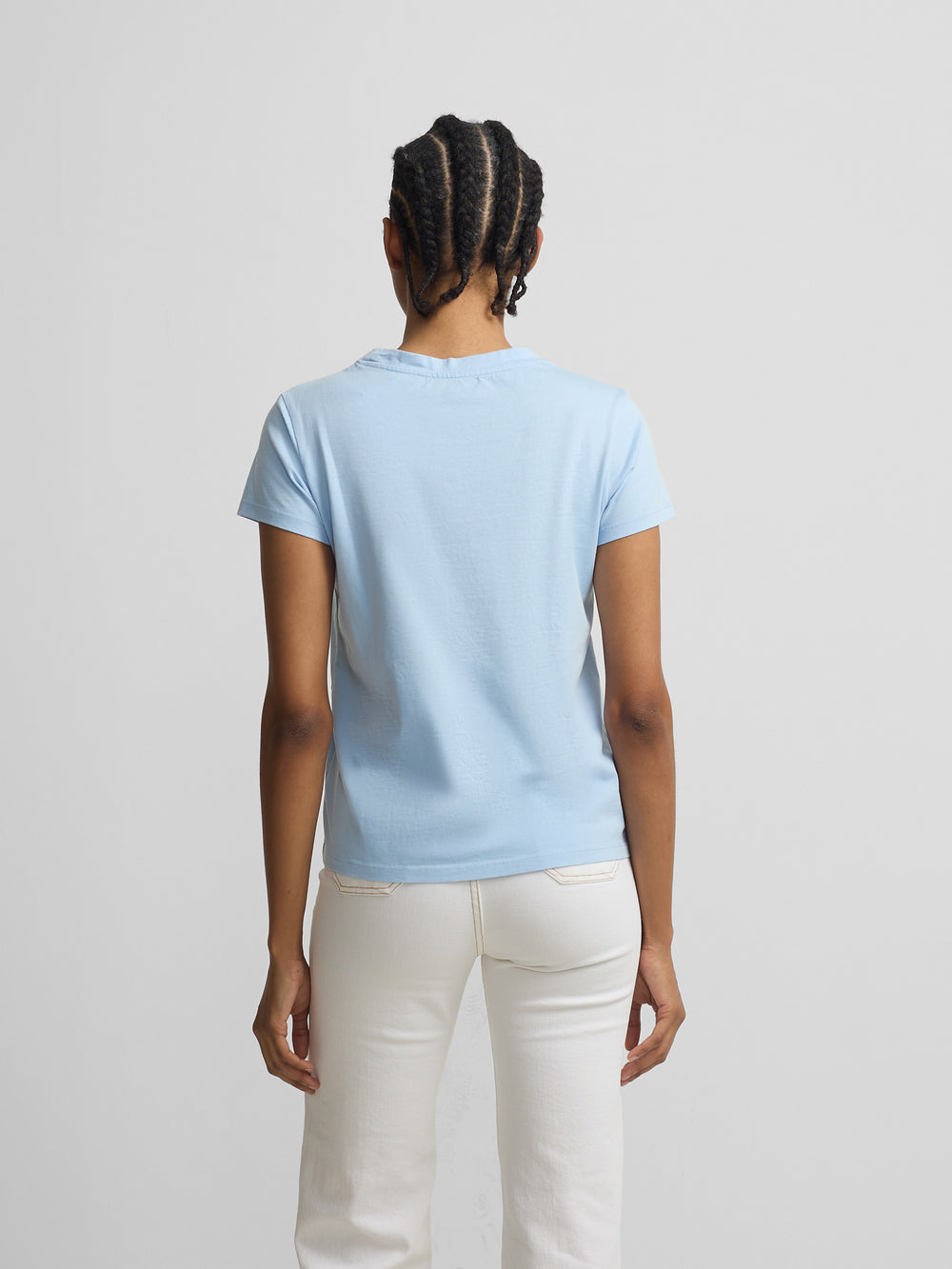 T-shirt femme classique bleu ciel