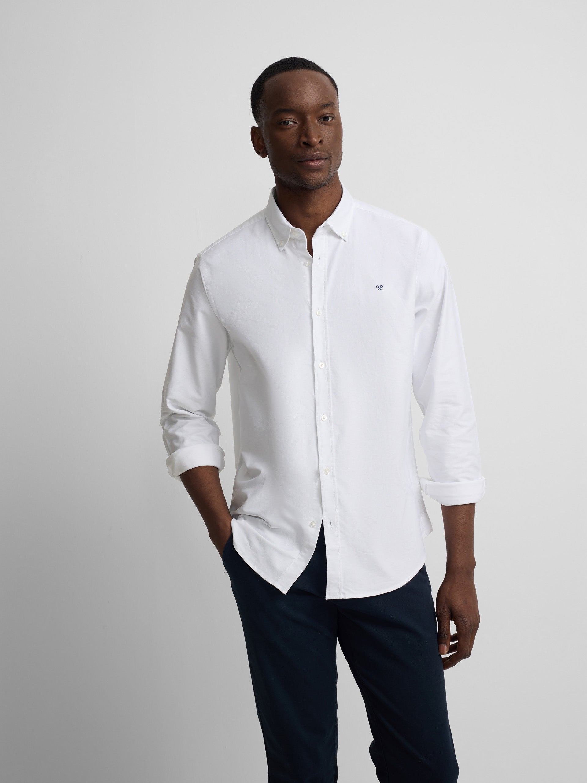 Camisa sport oxford branca