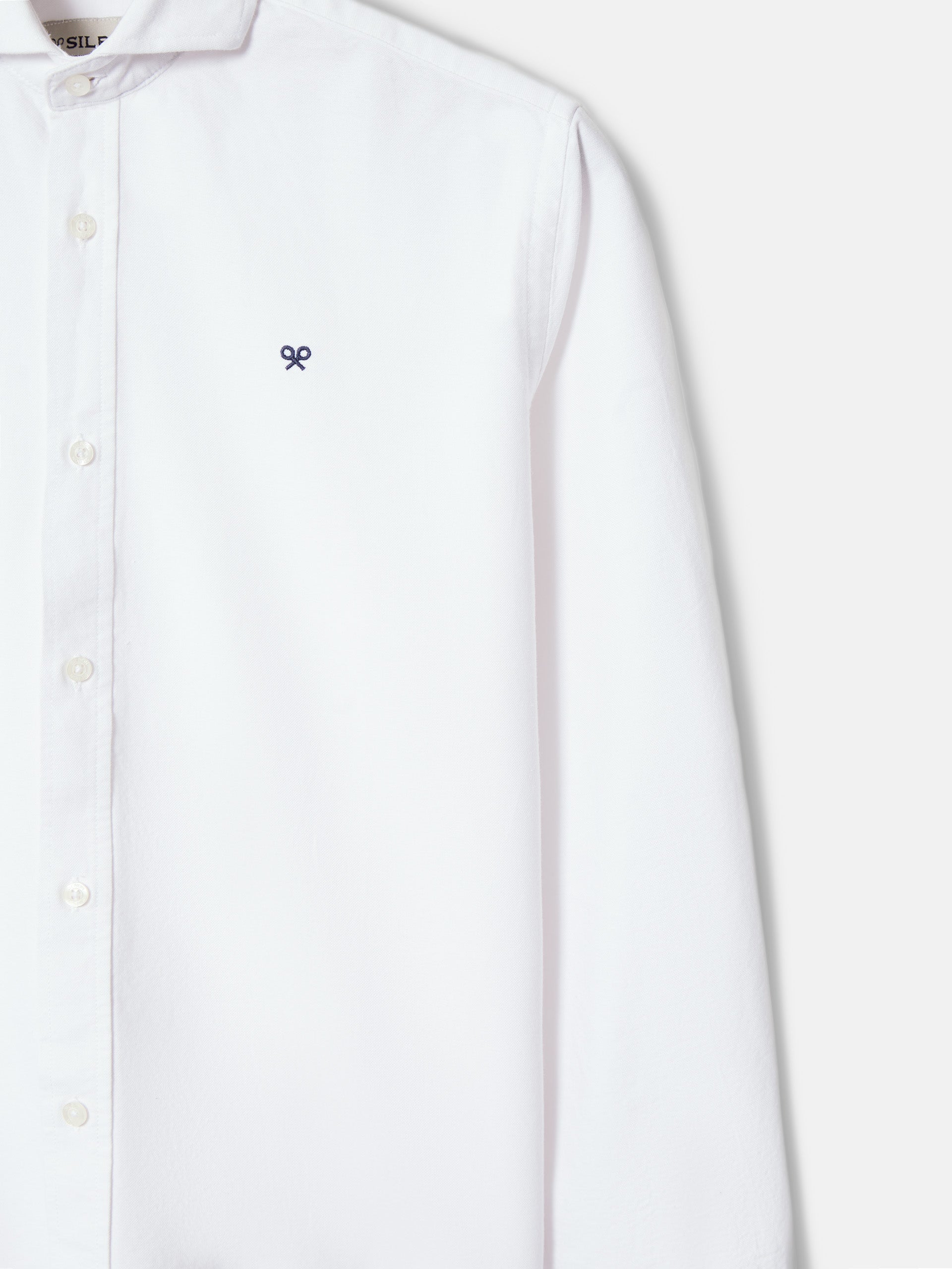 White Oxford Cutaway Sport Shirt