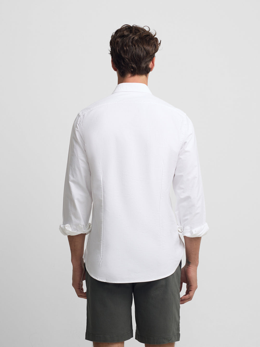 Camisa sport oxford cutaway blanca