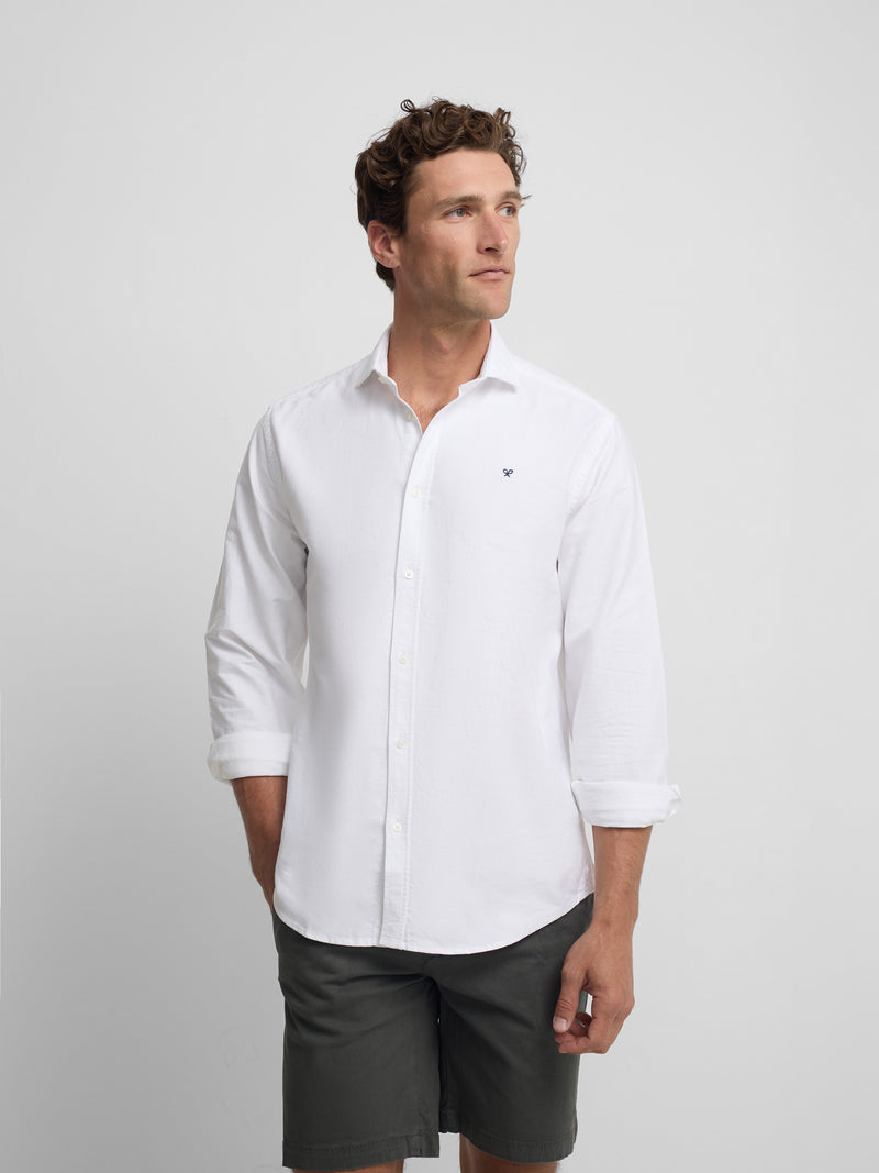 Camisa sport oxford cutaway blanca