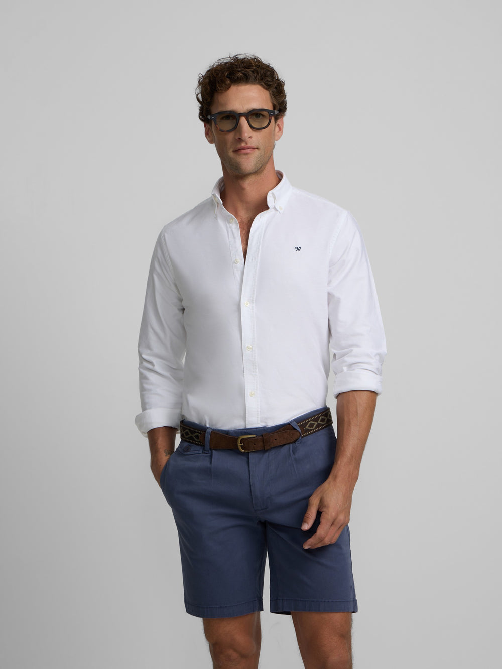 Camisa sport oxford regular fit blanca
