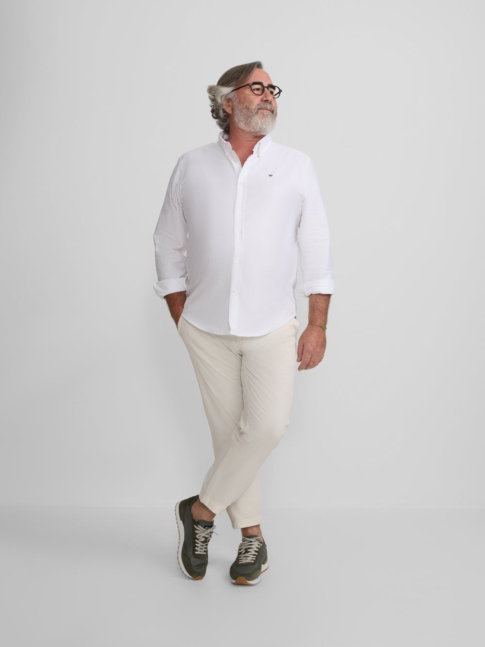 Camisa sport oxford regular fit blanca