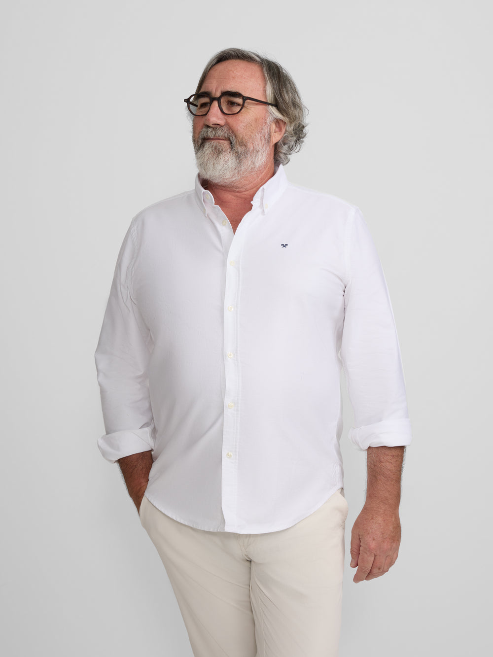 Camisa sport oxford regular fit blanca