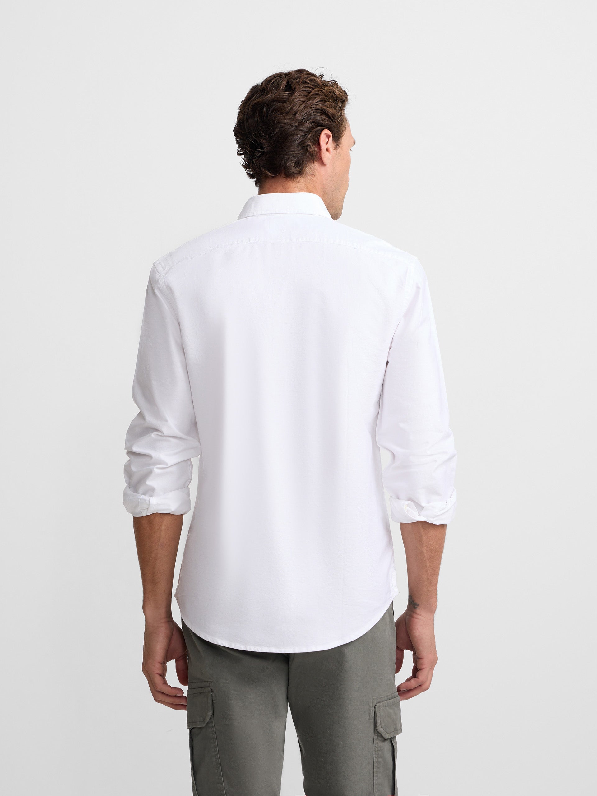 Polo sport oxford blanc