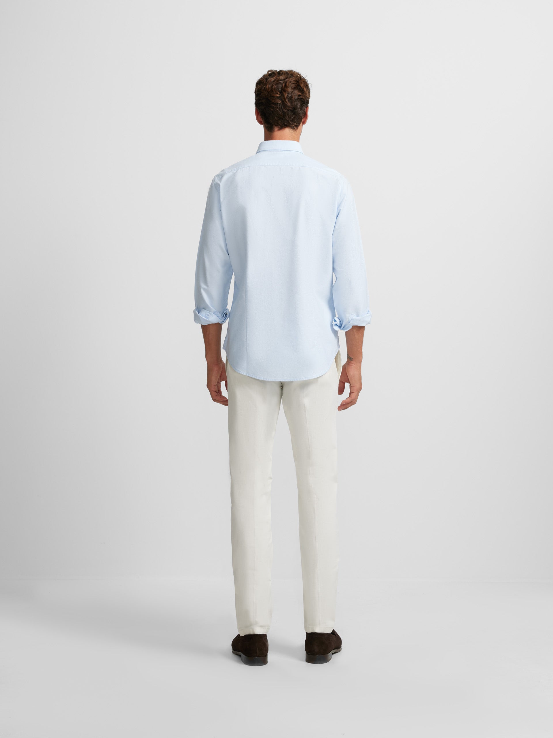 Camisa sport oxford celeste