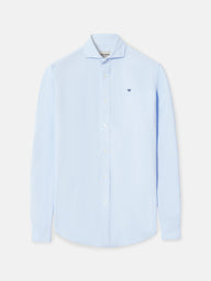 Camisa sport oxford cutaway celeste