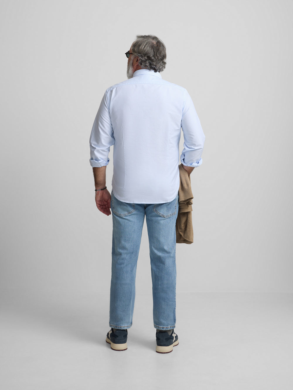 Camisa sport oxford regular fit celeste