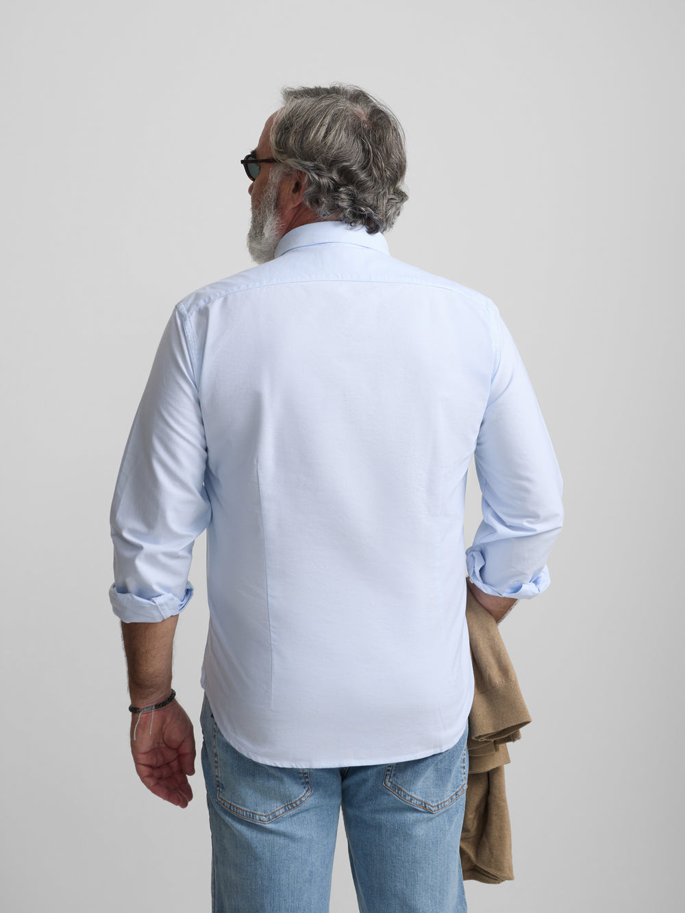 Camisa sport oxford regular fit celeste