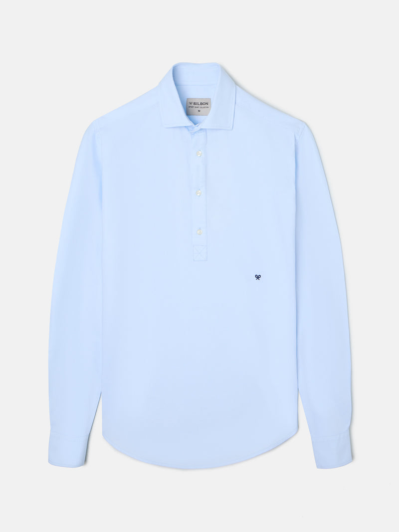 Polo sport oxford bleu ciel