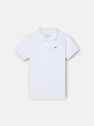 Polo enfant classique miniraquette blanc