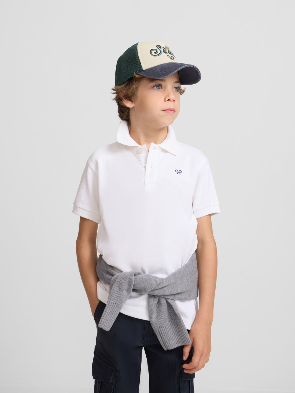 Polo kids clasico miniraqueta blanco