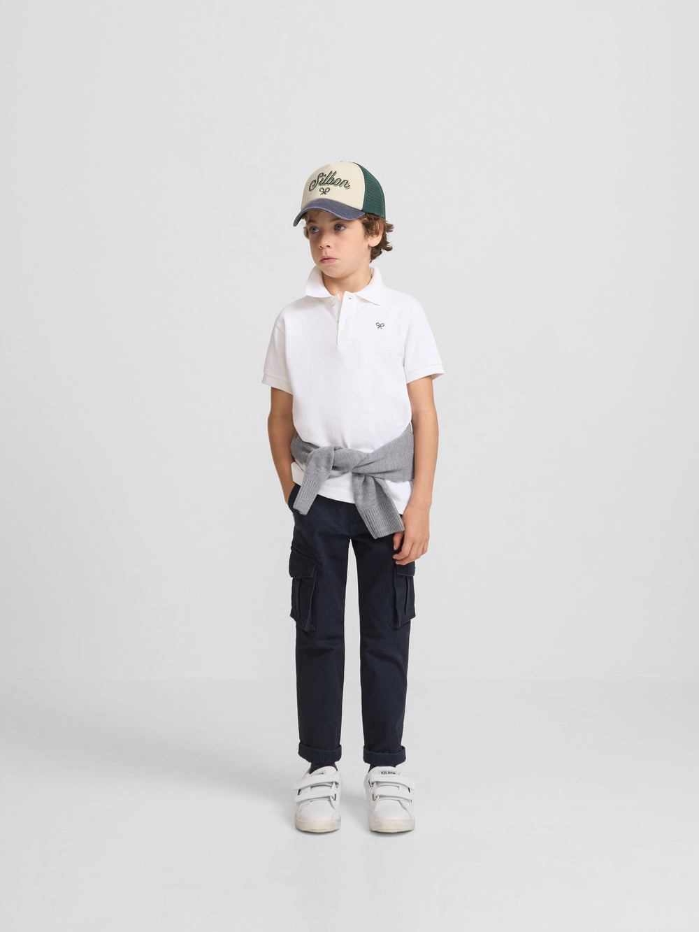 Polo kids clasico miniraqueta blanco