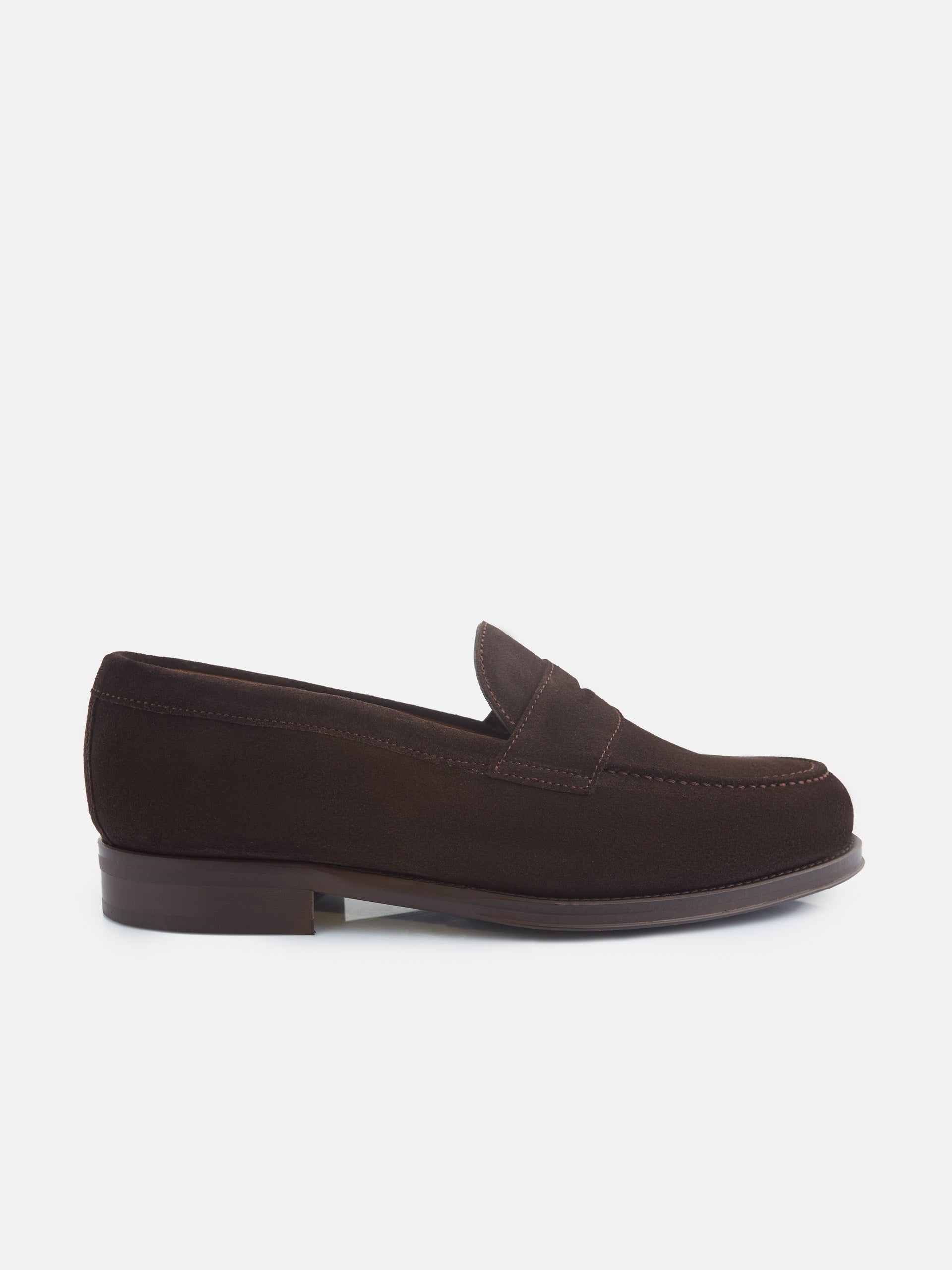 Sapato penny camurça castanho