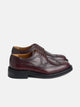 Zapato clasico piel perforado burdeos