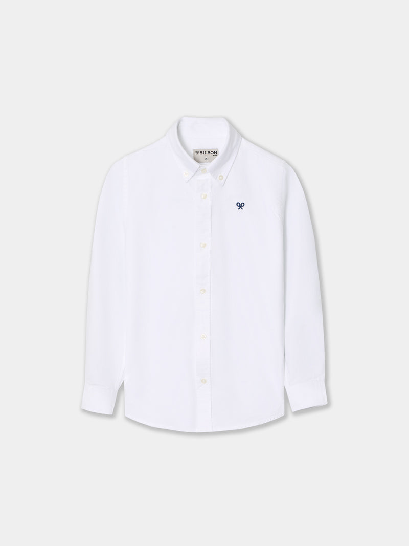 Camisa sport kids clasica oxford blanca